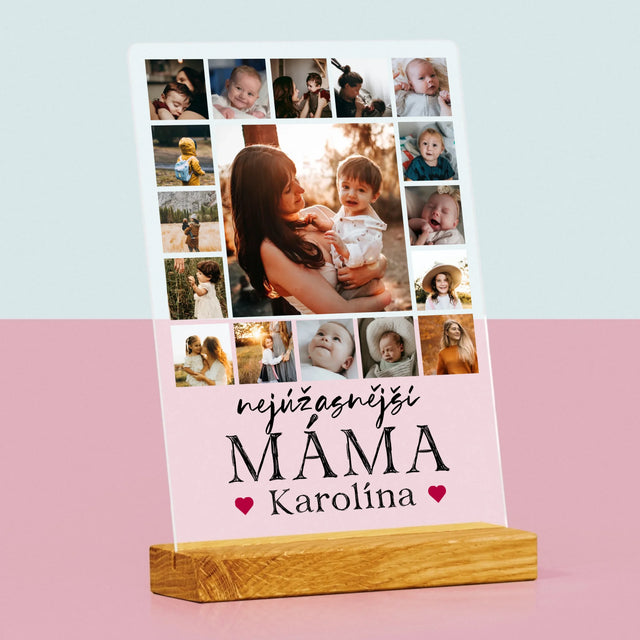 Fotokoláž: Nejúžasnější Máma - Tisk Na Akrylovém Skle