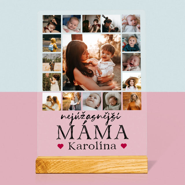 Fotokoláž: Nejúžasnější Máma - Tisk Na Akrylovém Skle
