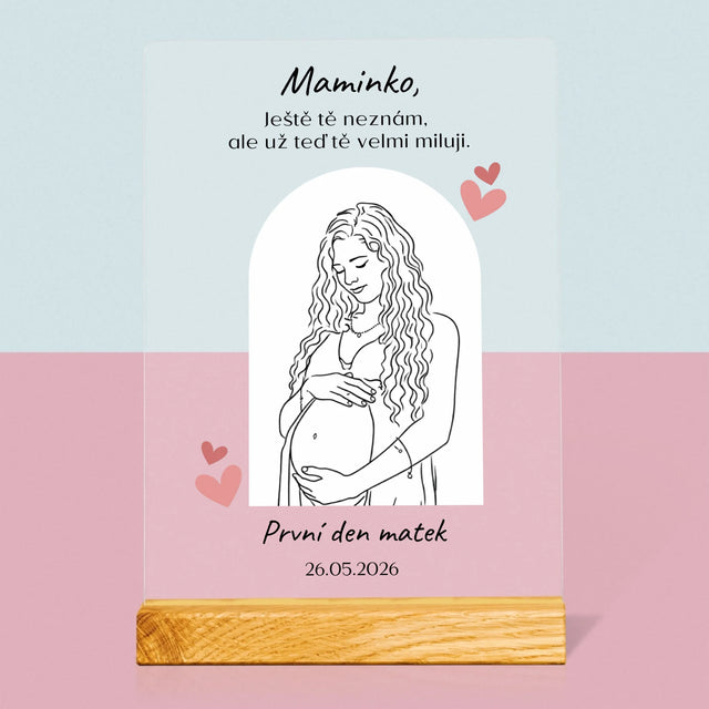 Fotka S Textem: Lineart Pro Maminku - Tisk Na Akrylovém Skle
