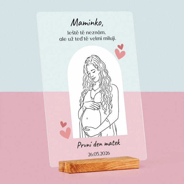 Fotka S Textem: Lineart Pro Maminku - Tisk Na Akrylovém Skle
