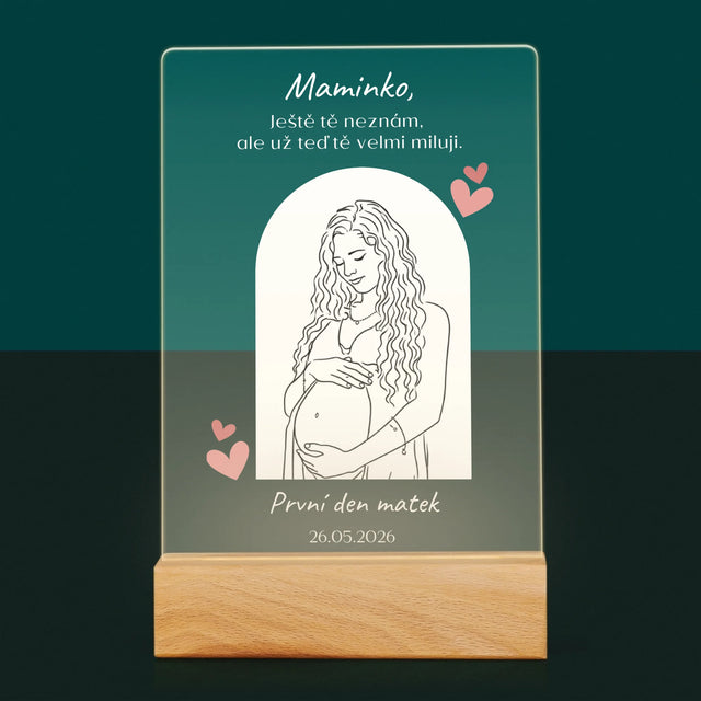 Fotka S Textem: Lineart Pro Maminku - Tisk Na Akrylovém Skle