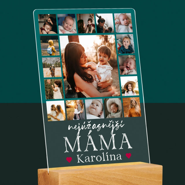 Fotokoláž: Nejúžasnější Máma - Tisk Na Akrylovém Skle