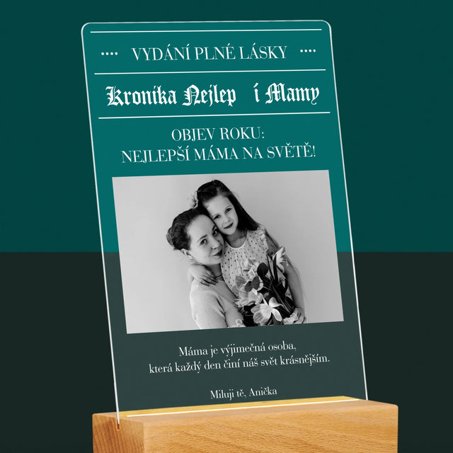 Obálka Časopisu: Kronika Nejlepší Mámy - Tisk Na Akrylovém Skle