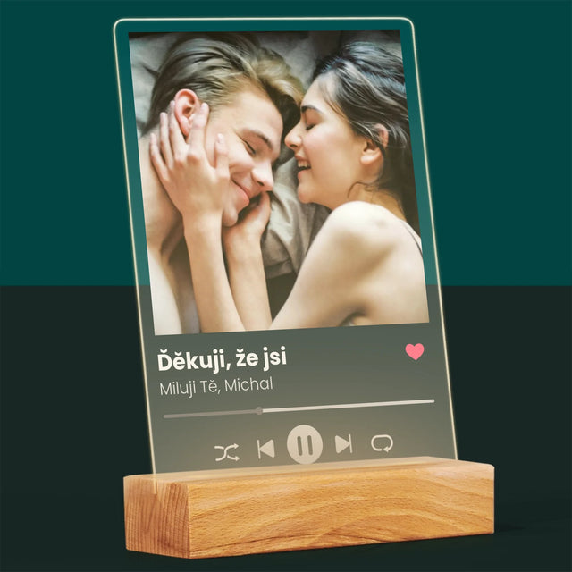 Fotka S Textem: Spotify Pro Dívku - Tisk Na Akrylovém Skle