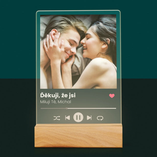 Fotka S Textem: Spotify Pro Dívku - Tisk Na Akrylovém Skle