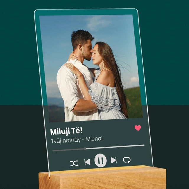 Fotka S Textem: Spotify Milostní - Tisk Na Akrylovém Skle