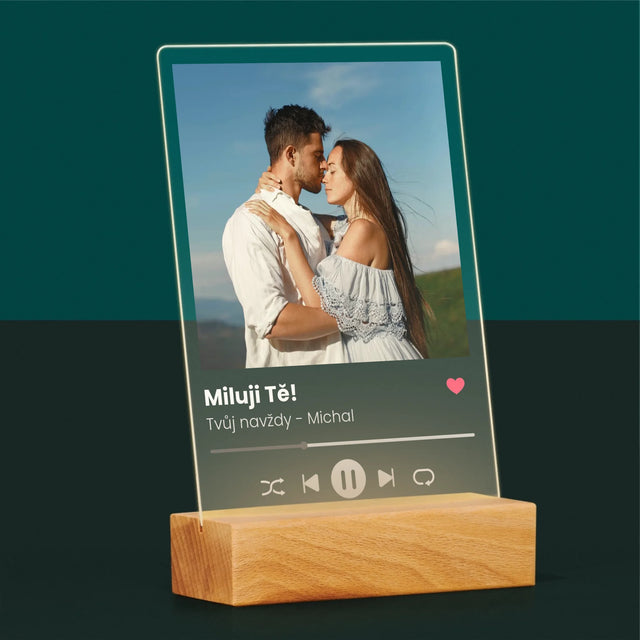 Fotka S Textem: Spotify Milostní - Tisk Na Akrylovém Skle