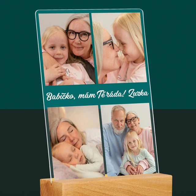 Fotokoláž: Fotky Pro Babičku - Tisk Na Akrylovém Skle
