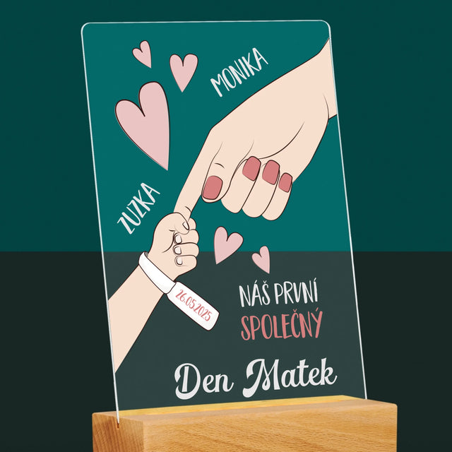 Jméno A Nápis: První Společný Den Matek - Tisk Na Akrylovém Skle