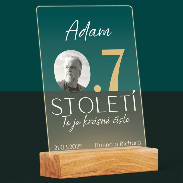 Fotka S Textem: 0,7 Století - Tisk Na Akrylovém Skle