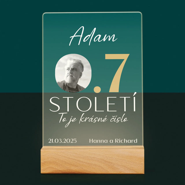 Fotka S Textem: 0,7 Století - Tisk Na Akrylovém Skle