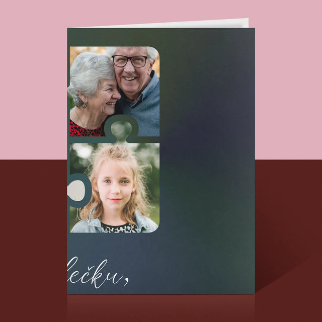 Fotokoláž: Puzzle Fotky pro Dědečka - Přání k Narozeninám | CZ