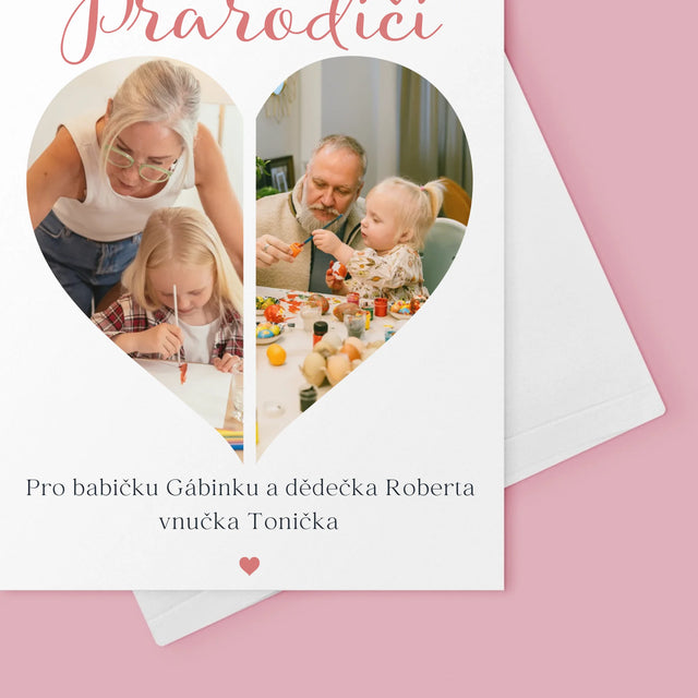 Fotokoláž: Úžasní Rodiče Se Stávají Prarodiči - Přání