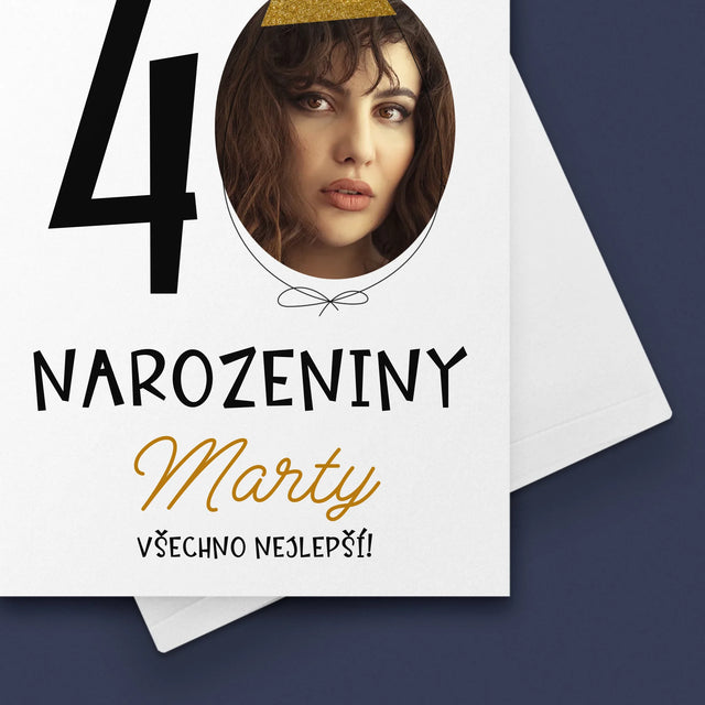 Fotka S Textem: 40. Narozeniny Čepička - Přání