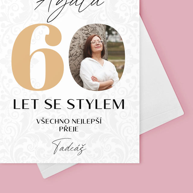 Fotka S Textem: 60 Let Se Stylem - Přání