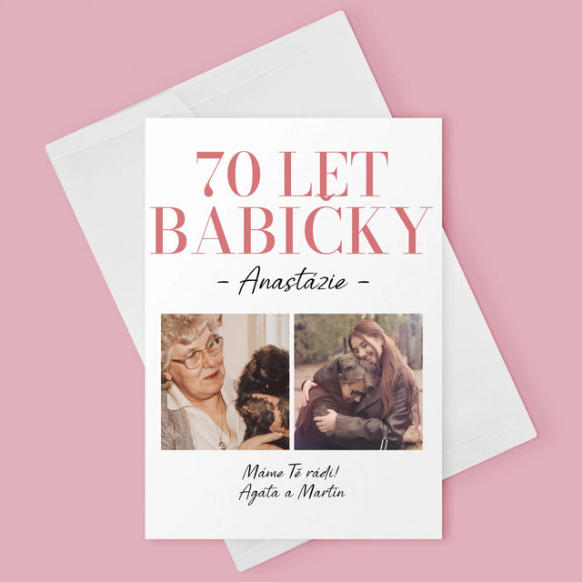 Fotokoláž: 70 Let Babičky - Přání