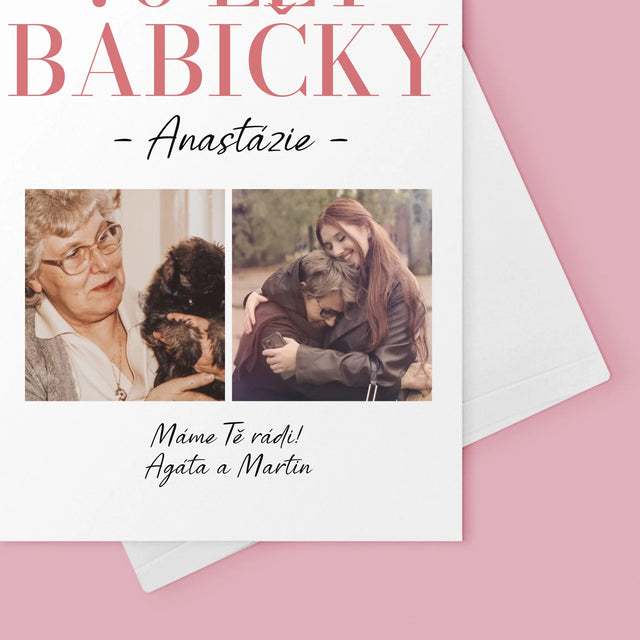 Fotokoláž: 70 Let Babičky - Přání