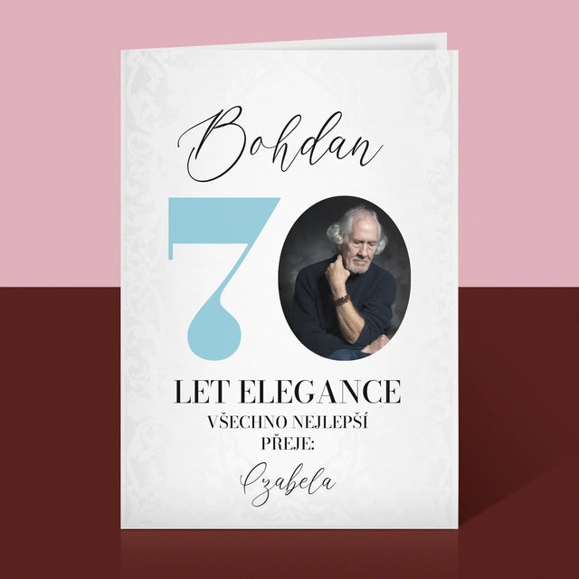 Fotka S Textem: 70 Let Elegance - Přání