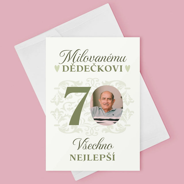 Fotka S Textem: Milovanému Dědečkovi Všechno Nejlepší - Přání