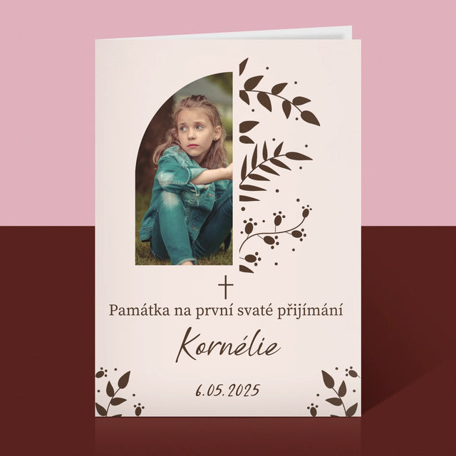 Fotka S Textem: První Svaté Přijímání Listy - Přání