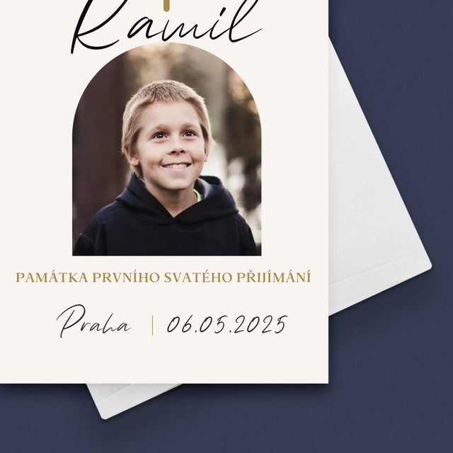 Fotka S Textem: Památka Přijímání Klasická - Přání