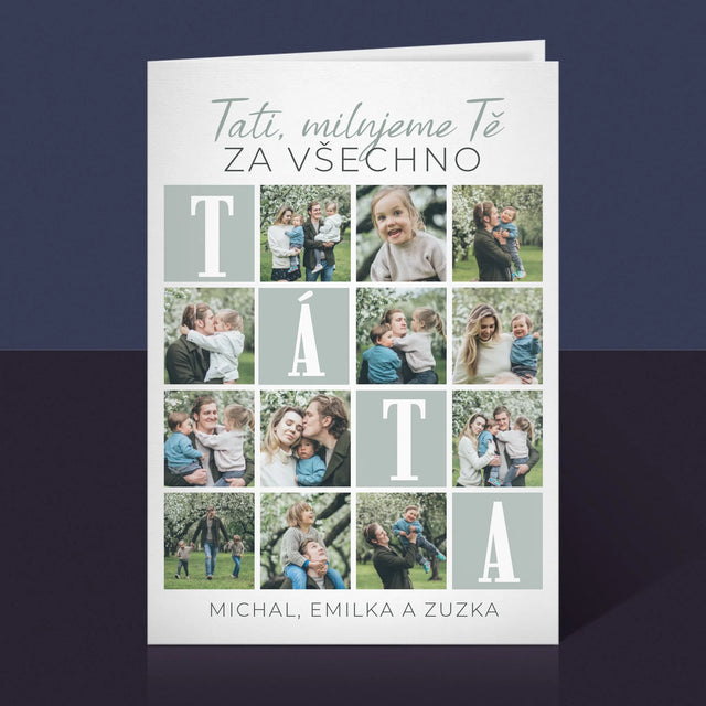 Fotokoláž: Tati, Milujeme Tě Za Všechno - Přání