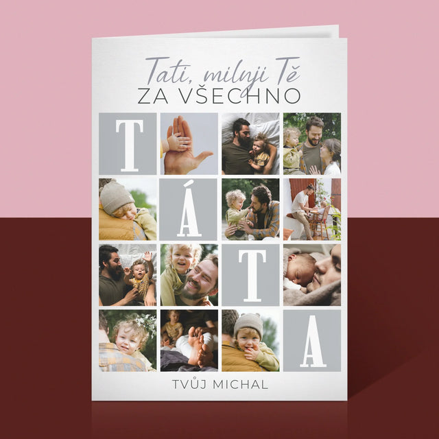 Fotokoláž: Tati, Miluji Tě Za Všechno - Přání
