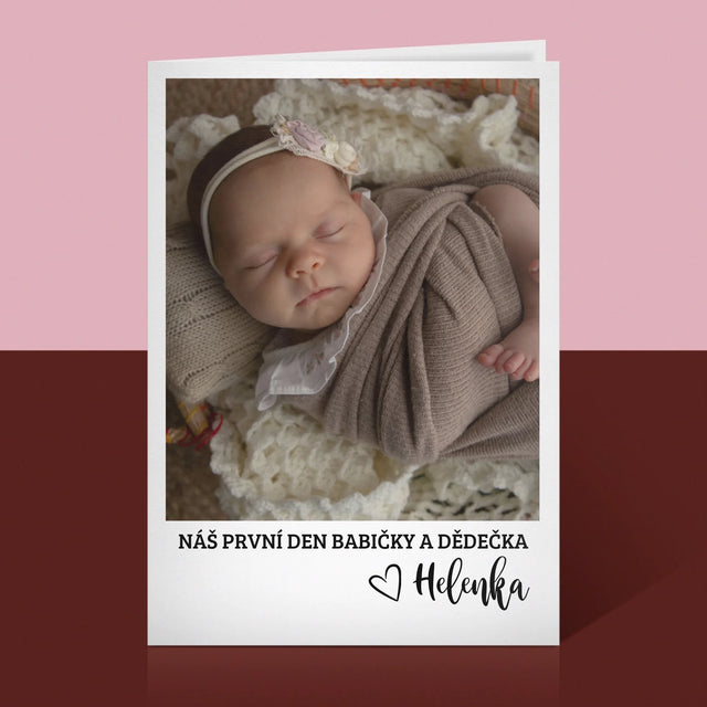 Fotka S Textem: První Den Babičky A Dědečka - Přání