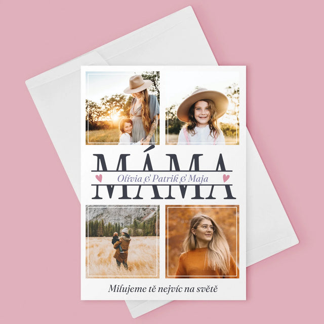 Fotokoláž: Máma Jména - Přání
