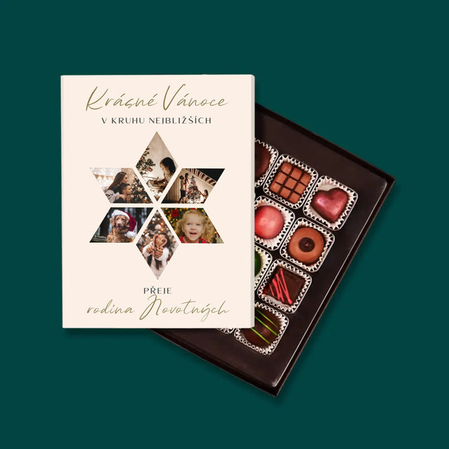Fotokoláž: Krásné Vánoce Dárek - Pralinky