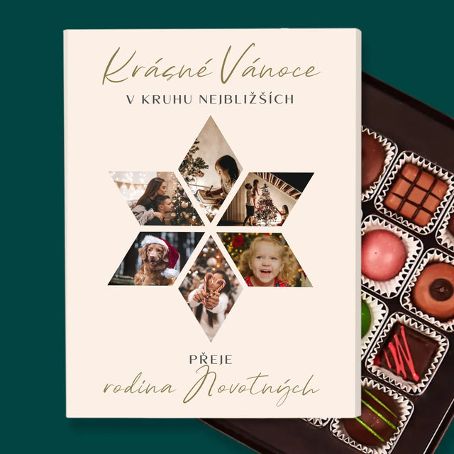 Fotokoláž: Krásné Vánoce Dárek - Pralinky