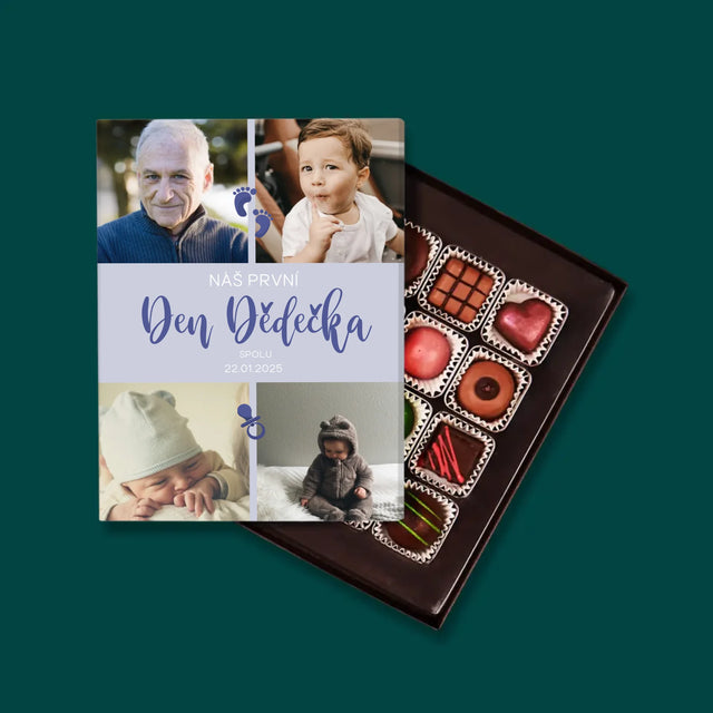 Fotokoláž: První Den Dědečka - Pralinky
