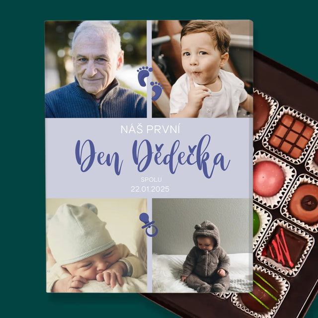 Fotokoláž: První Den Dědečka - Pralinky