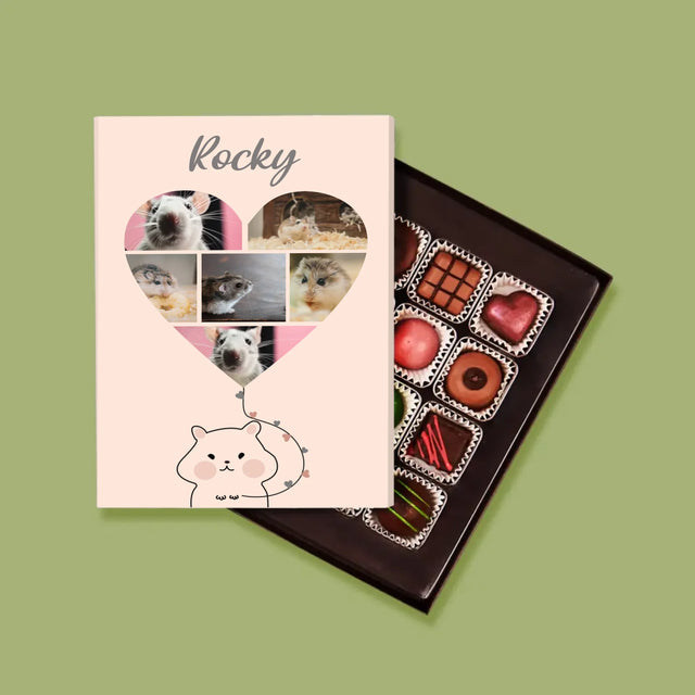 Fotokoláž: Křeček  - Pralinky