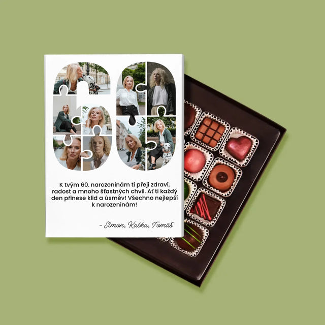 Tvar Z Fotek: 60 Narozeniny Puzzle - Pralinky