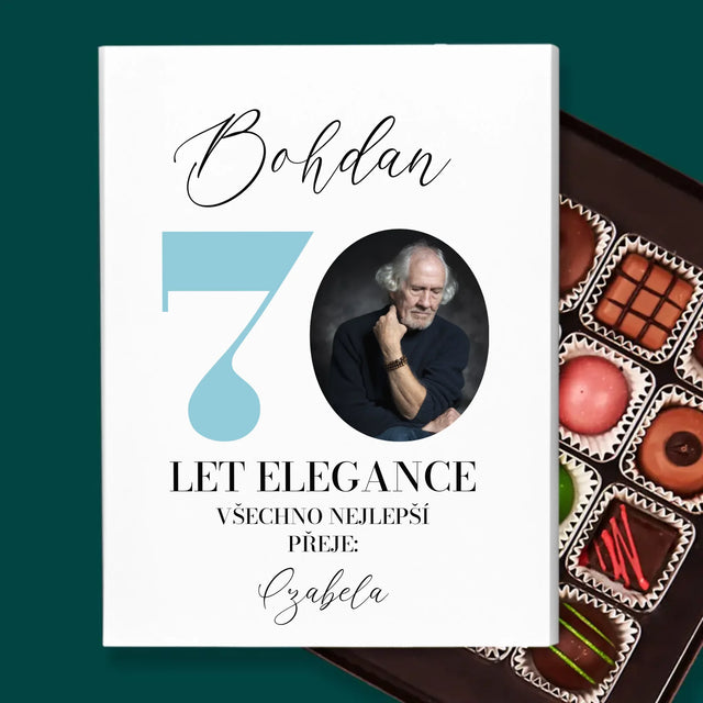 Fotka S Textem: 70 Let Elegance - Pralinky