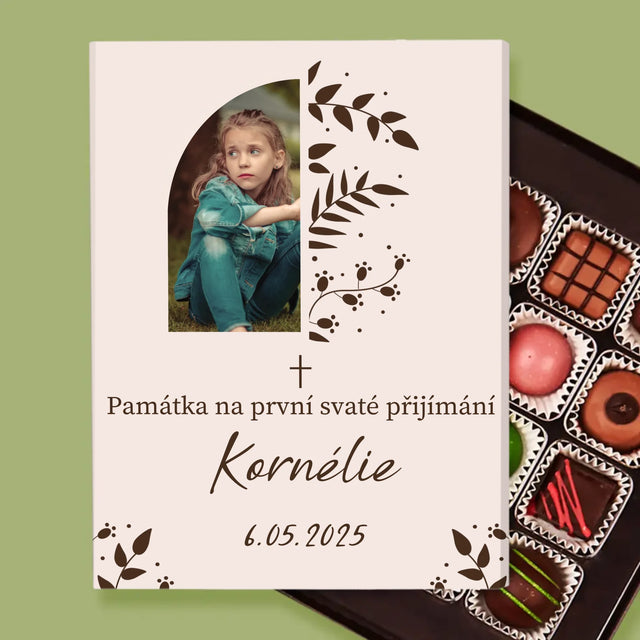 Fotka S Textem: První Svaté Přijímání Listy - Pralinky