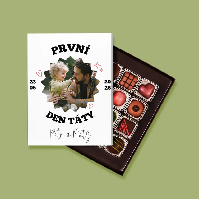 Fotka S Textem:  První Den Táty Spolu - Pralinky