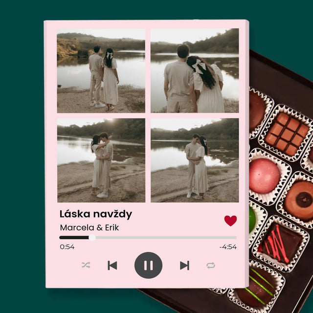 Fotokoláž: Spotify 4 Fotky - Pralinky