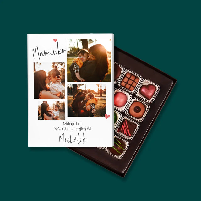 Fotokoláž: Maminko Miluji Tě - Pralinky