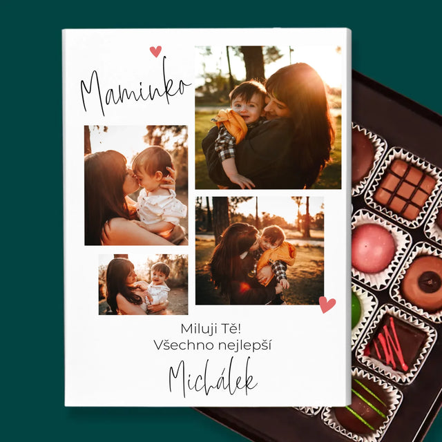 Fotokoláž: Maminko Miluji Tě - Pralinky