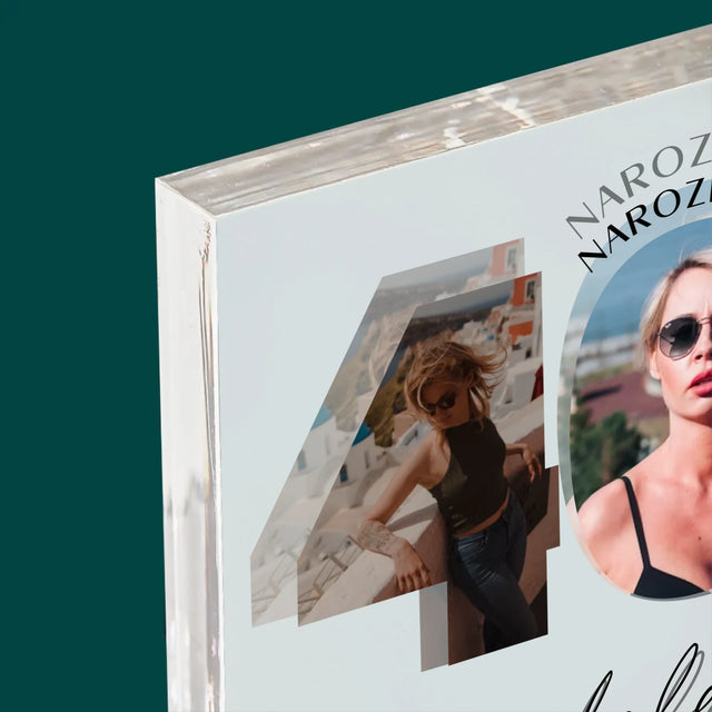 Slovo Z Fotek: 40. Narozeniny Krásné Chvíle - Akrylový Blok