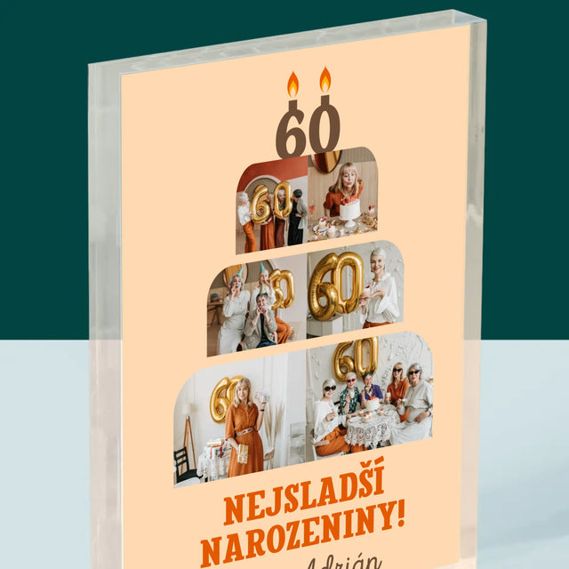 Tvar Z Fotek: Nejsladší Narozeniny - Akrylový Blok