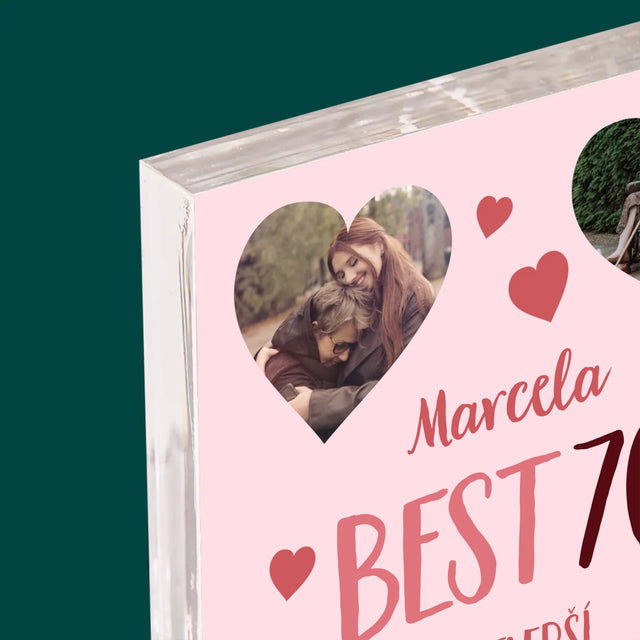Fotokoláž: Best 70 - Akrylový Blok