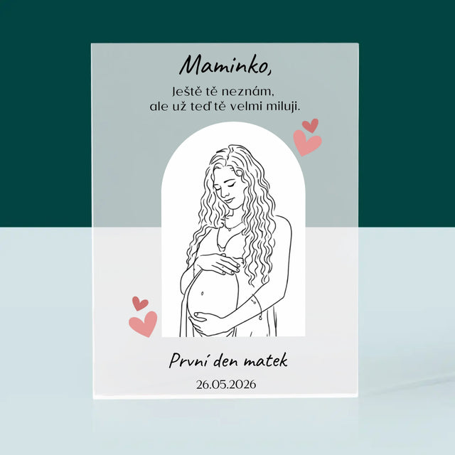 Fotka S Textem: Lineart Pro Maminku - Akrylový Blok