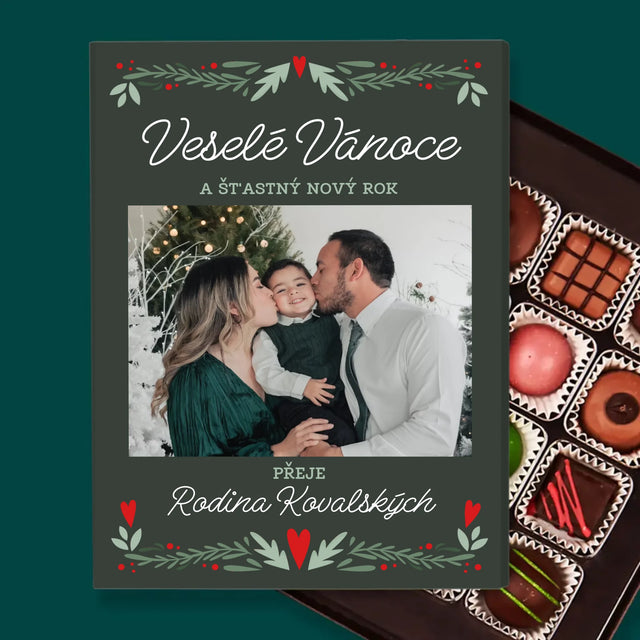 Fotka S Textem: Veselé Vánoce Elegantní - Pralinky