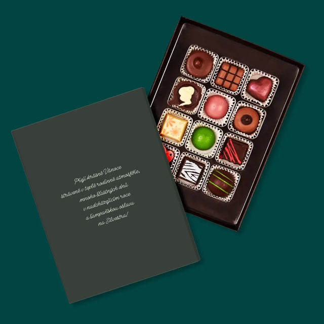 Fotka S Textem: Veselé Vánoce Elegantní - Pralinky