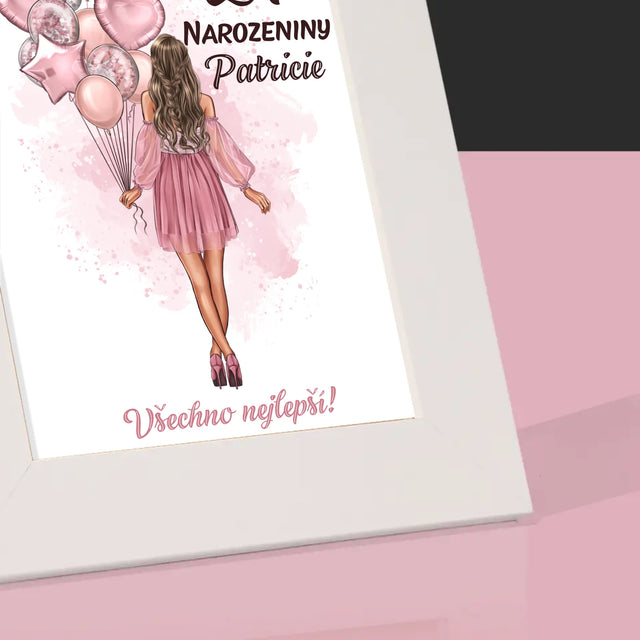 Designér Postav: Narozeniny Balóny - Fotorámeček