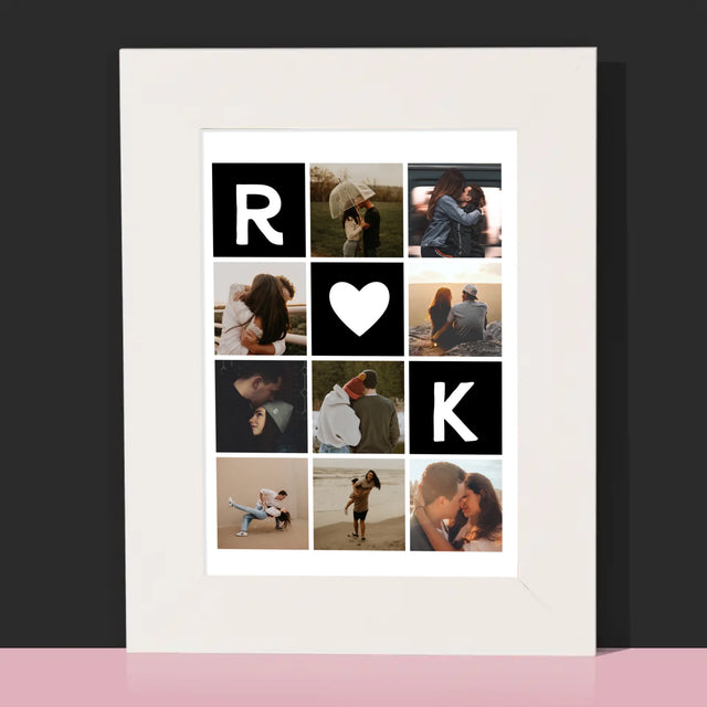 Fotokoláž: Milostné Monogramy S Fotkami - Fotorámeček