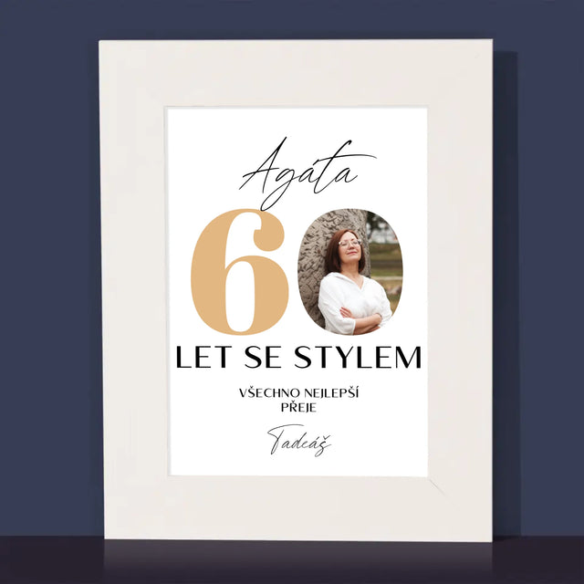 Fotka S Textem: 60 Let Se Stylem - Fotorámeček
